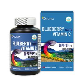 [ORONIA] Blueberry Vitamin C 180 Tablets_Chewable, Children's Vitamin, Whole Family Vitamin, Antioxidant, Health Functional Food_Made in Canada